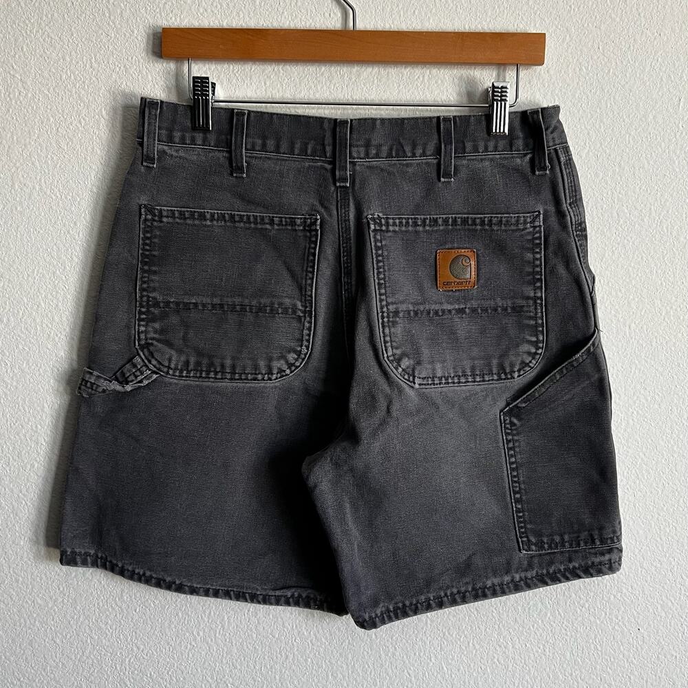 Carhartt B25 PTB faded black work wear carpenter shorts